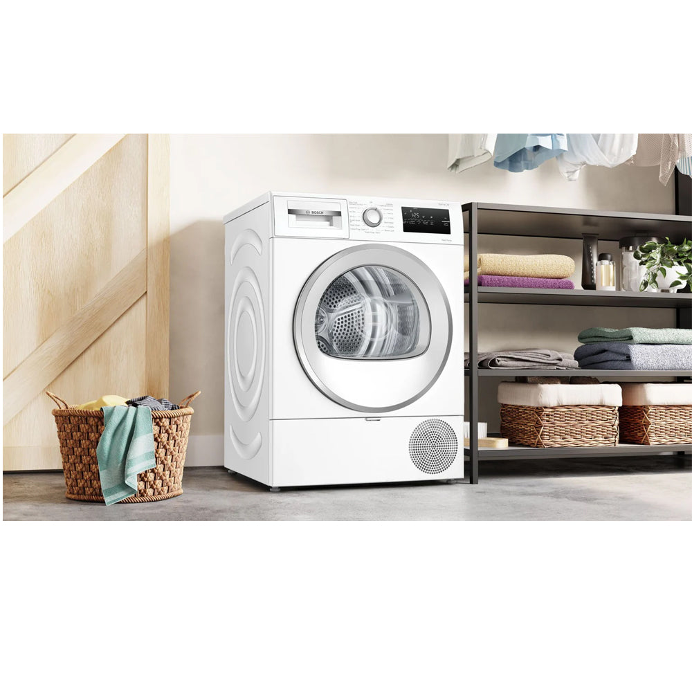 Bosch Series 4 WTH85226GB 8kg Freestanding Heat Pump Tumble Dryer White - A++ Rated