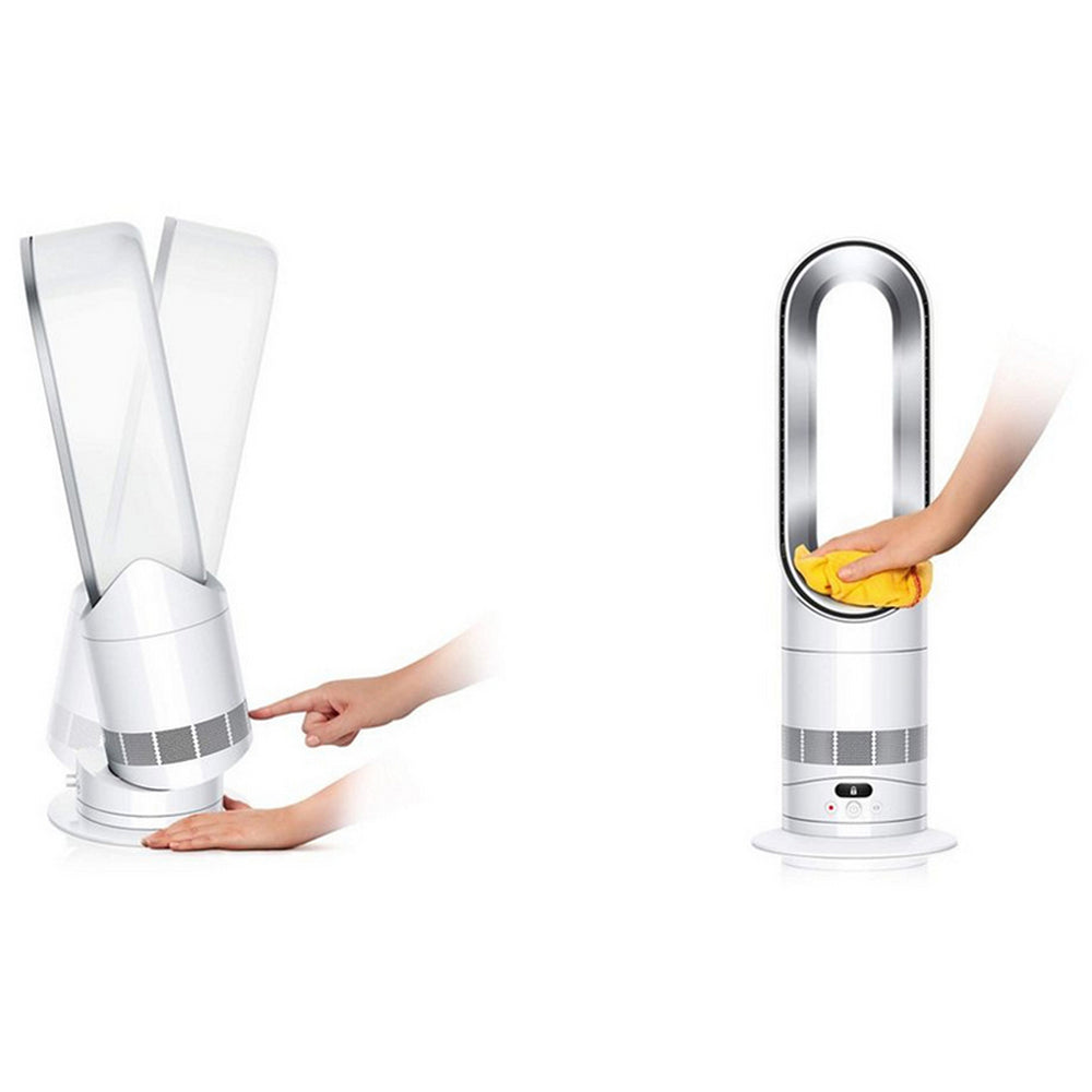 Dyson HF1 Hot+Cool Remote Link Pre-heat heater and Cooling Fan White Nickel